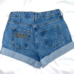 Wild Fable High Rise Mom Shorts w/Happy Embroidery on Back Pocket- Size 2/26R